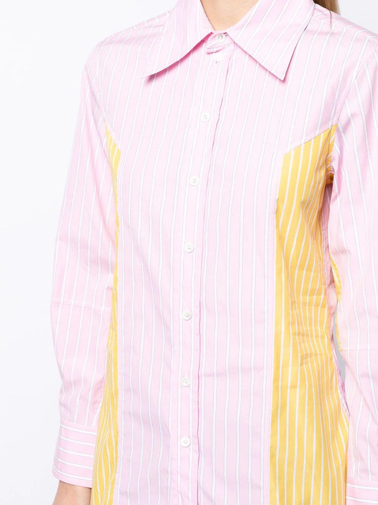 Striped Long Sleeve Button-Up Top - Rewind Vintage Affairs