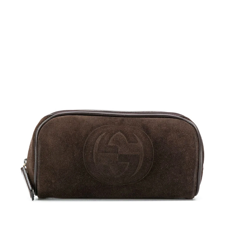 Embossed Logo Cosmetic Bag - Rewind Vintage Affairs