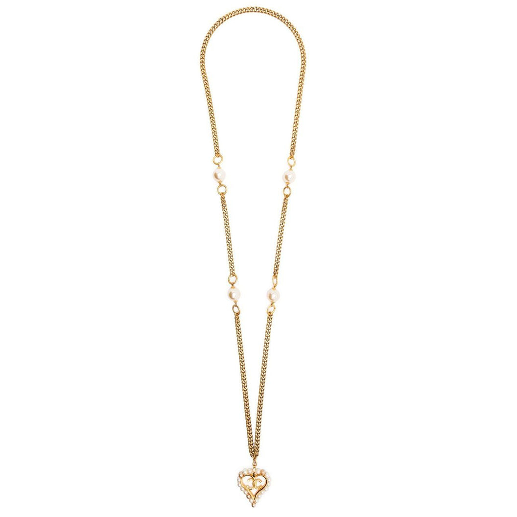 Curb Chain Heart Pendant Necklace - Rewind Vintage Affairs