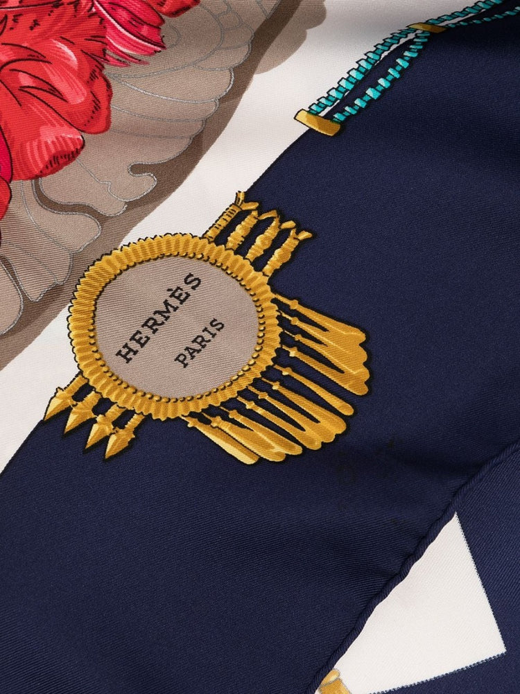 Egyptian Feathers Silk Scarf - rewindvintageofficial