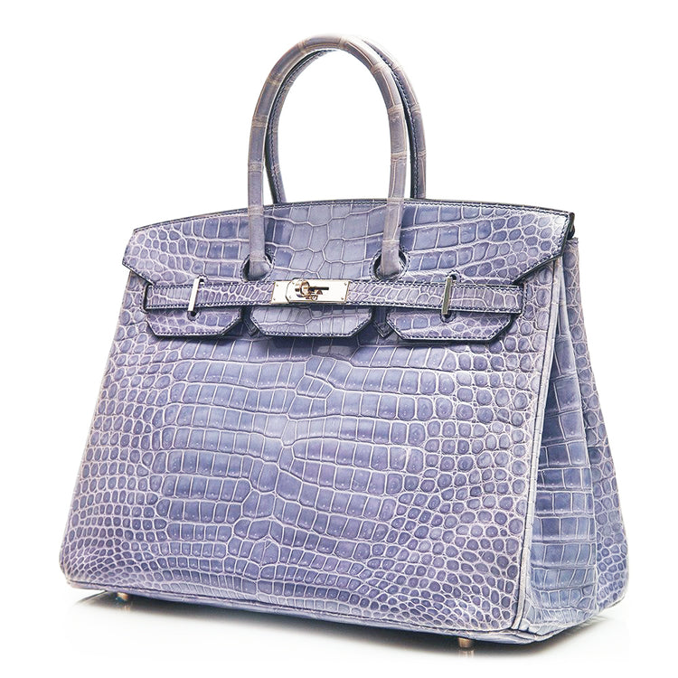 Hermès Brighton Blue Exotic Birkin 35cm