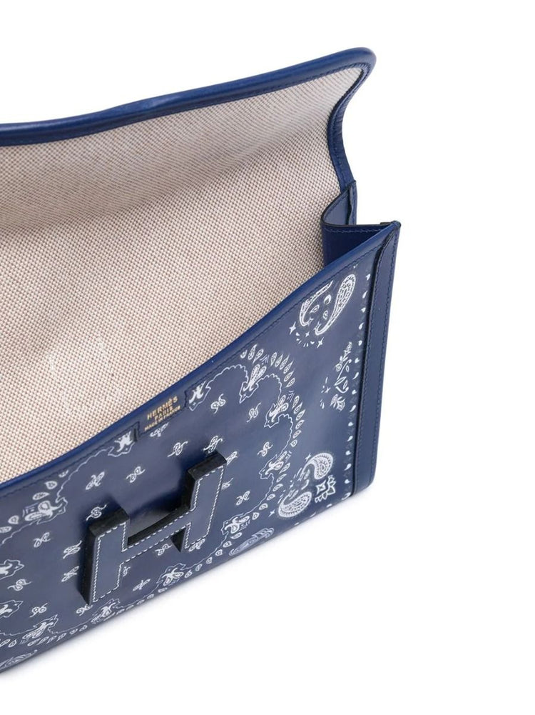 Blue Bandana Print Jige Clutch - rewindvintageofficial