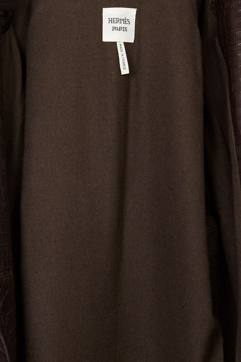 Hermes Brown Exotic Trench Coat