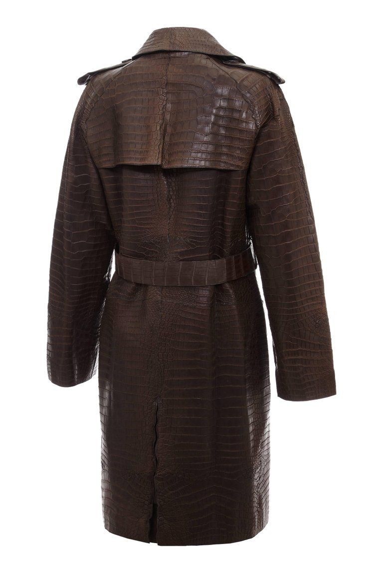 Hermes Brown Exotic Trench Coat