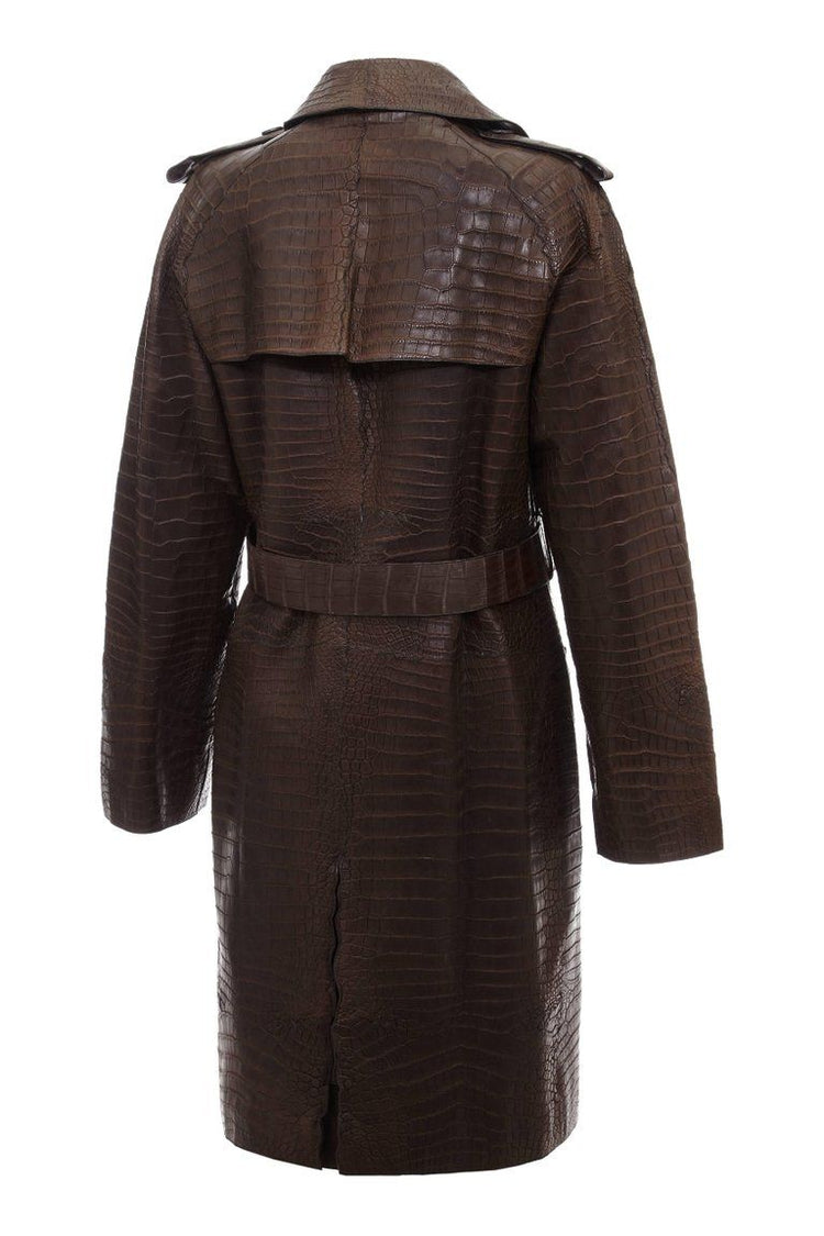 Hermes Brown Exotic Trench Coat