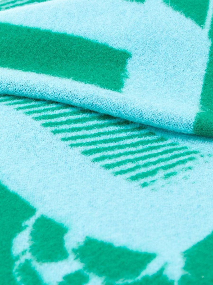 Green Les Sangles Maxi Square Blanket - rewindvintageofficial