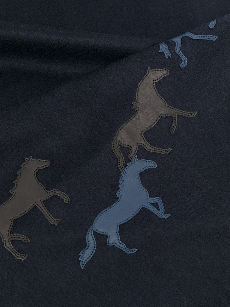 Horse Patch Cashmere Scarf - rewindvintageofficial