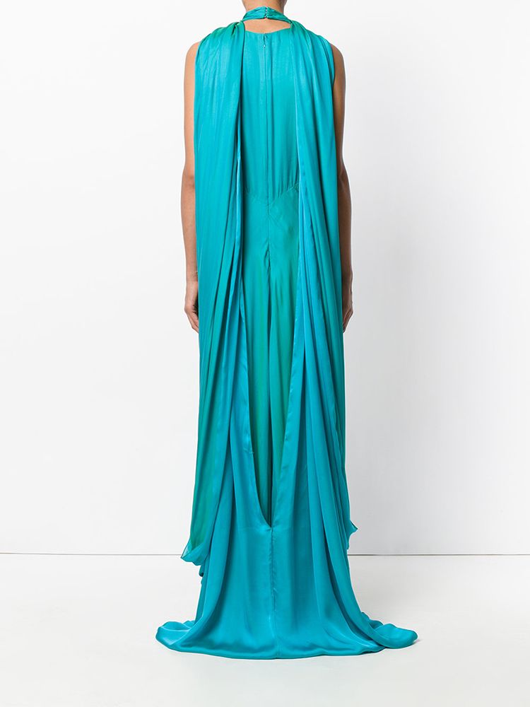 Iridescent Silk Gown - rewindvintageofficial