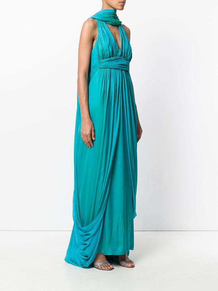 Iridescent Silk Gown - rewindvintageofficial
