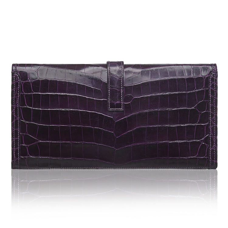 Hermès Prune Niloticus Crocodile Jige PM Clutch Bag SOLD - rewindvintageofficial