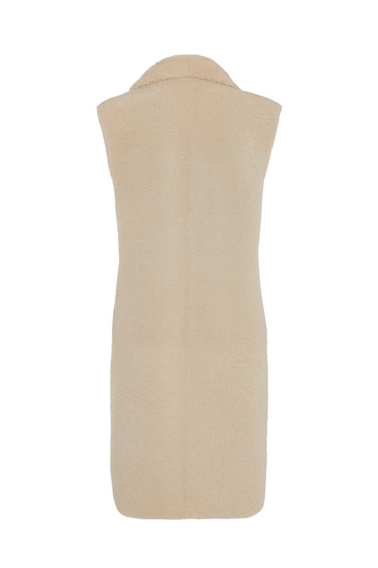 Sheepskin Gilet with Silk Scarf Interior - Rewind Vintage Affairs