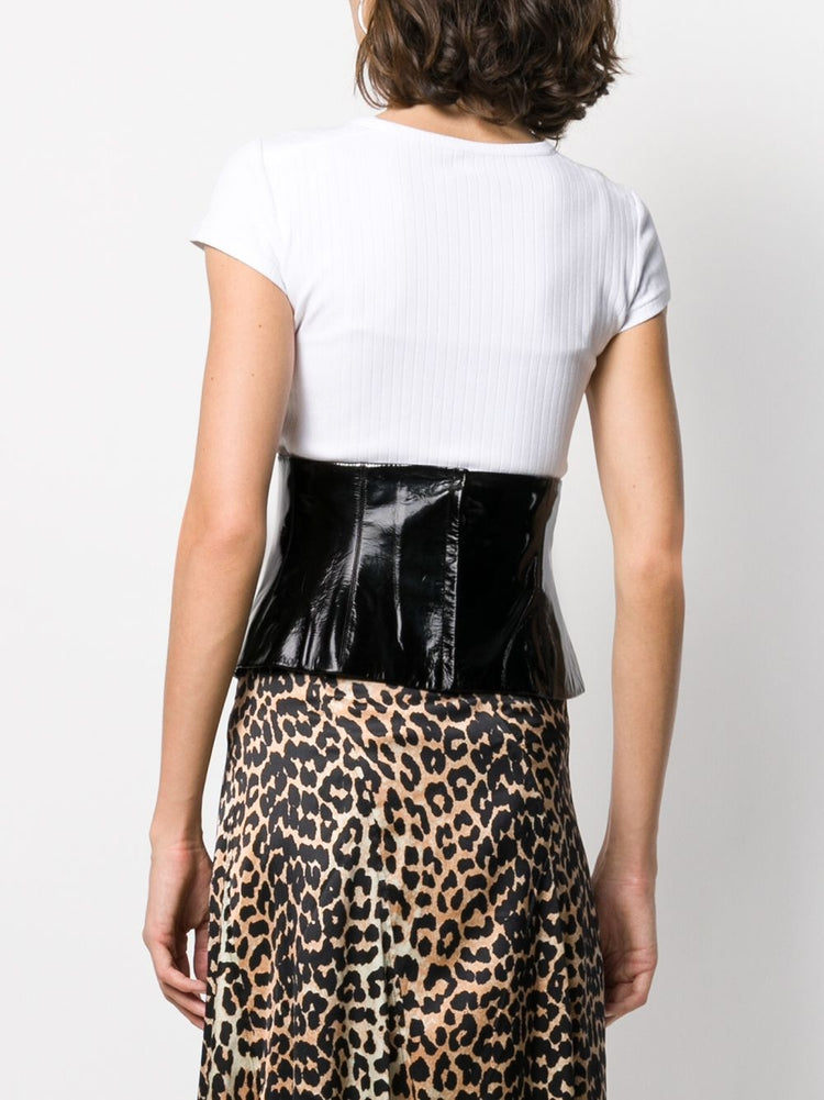 Patent Leather Corset Belt - rewindvintageofficial