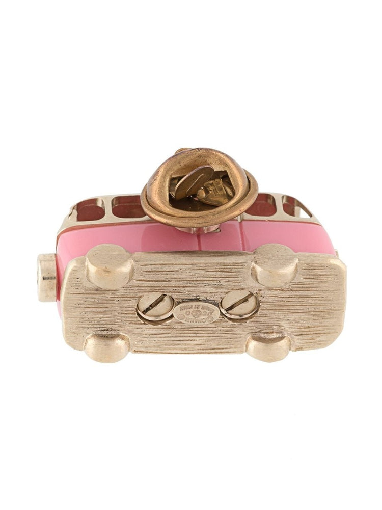 Pink Enamel Campervan Brooch - rewindvintageofficial