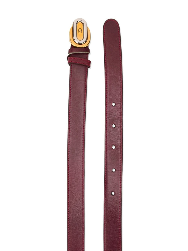 Bordeaux Mini GG Buckle Belt - rewindvintageofficial