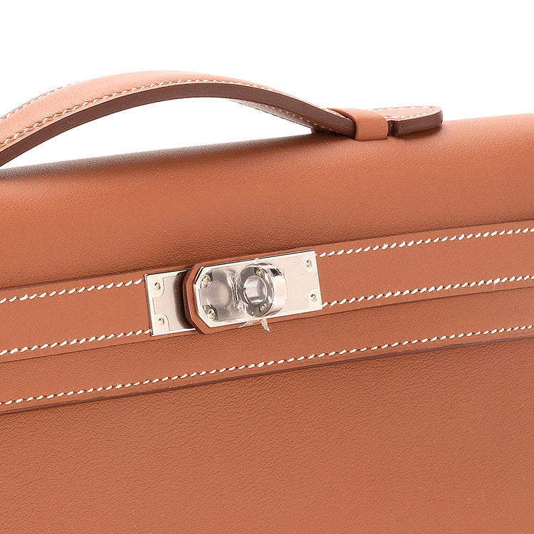 Hermès Kelly Cut Gold Swift PHW