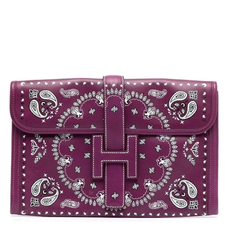 Hand-Painted Bandana Jige Clutch - Rewind Vintage Affairs