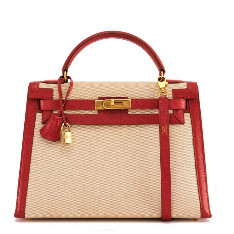 Toile Rouge 32cm Kelly Bag - Rewind Vintage Affairs