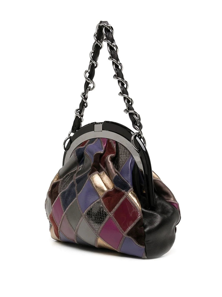 Leather Patchwork Handbag - Rewind Vintage Affairs