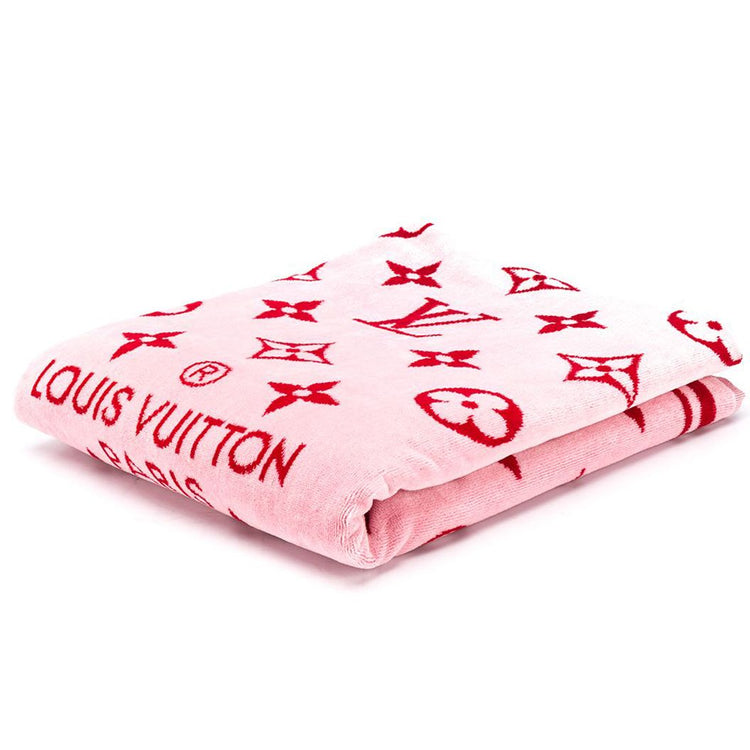 LV Logo Print Towel - rewindvintageofficial