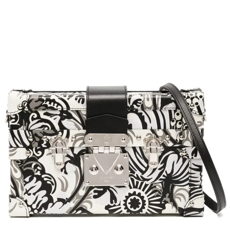 Floral Print Petite Malle Bag - Rewind Vintage Affairs