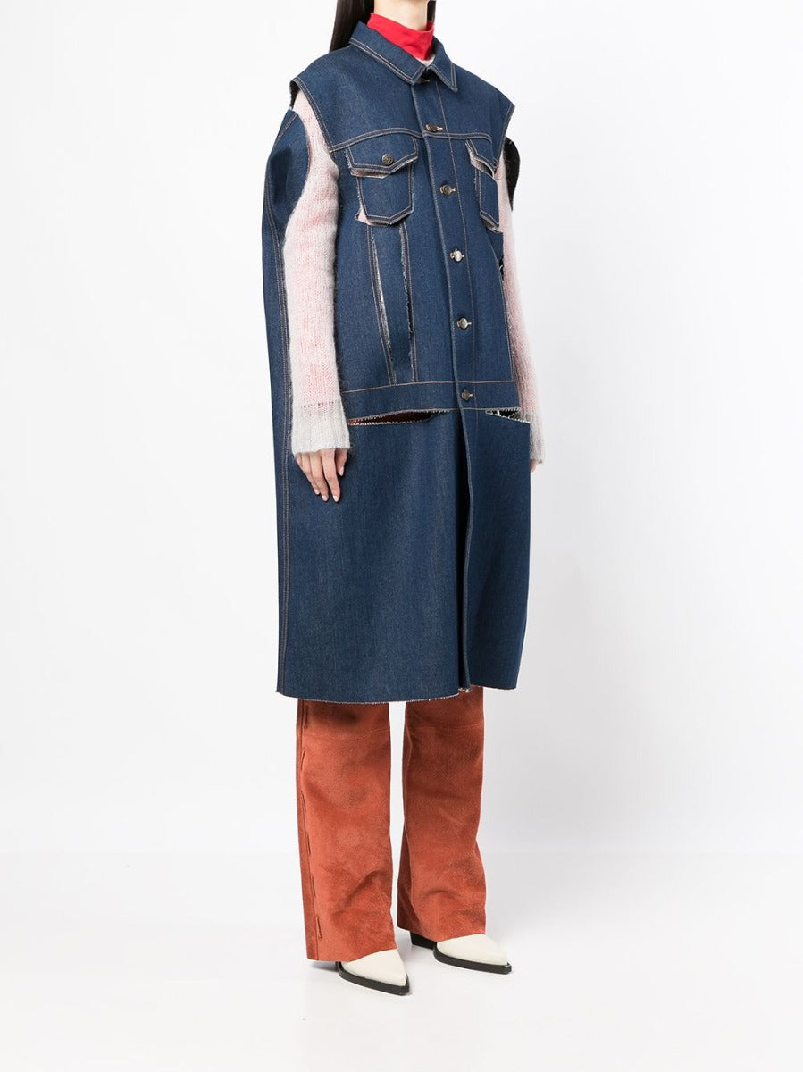 Décortiqué Denim Cape Coat - Rewind Vintage Affairs