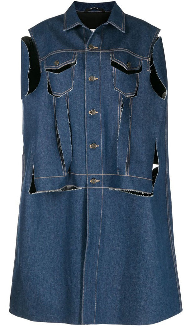 Décortiqué Denim Cape Coat - Rewind Vintage Affairs