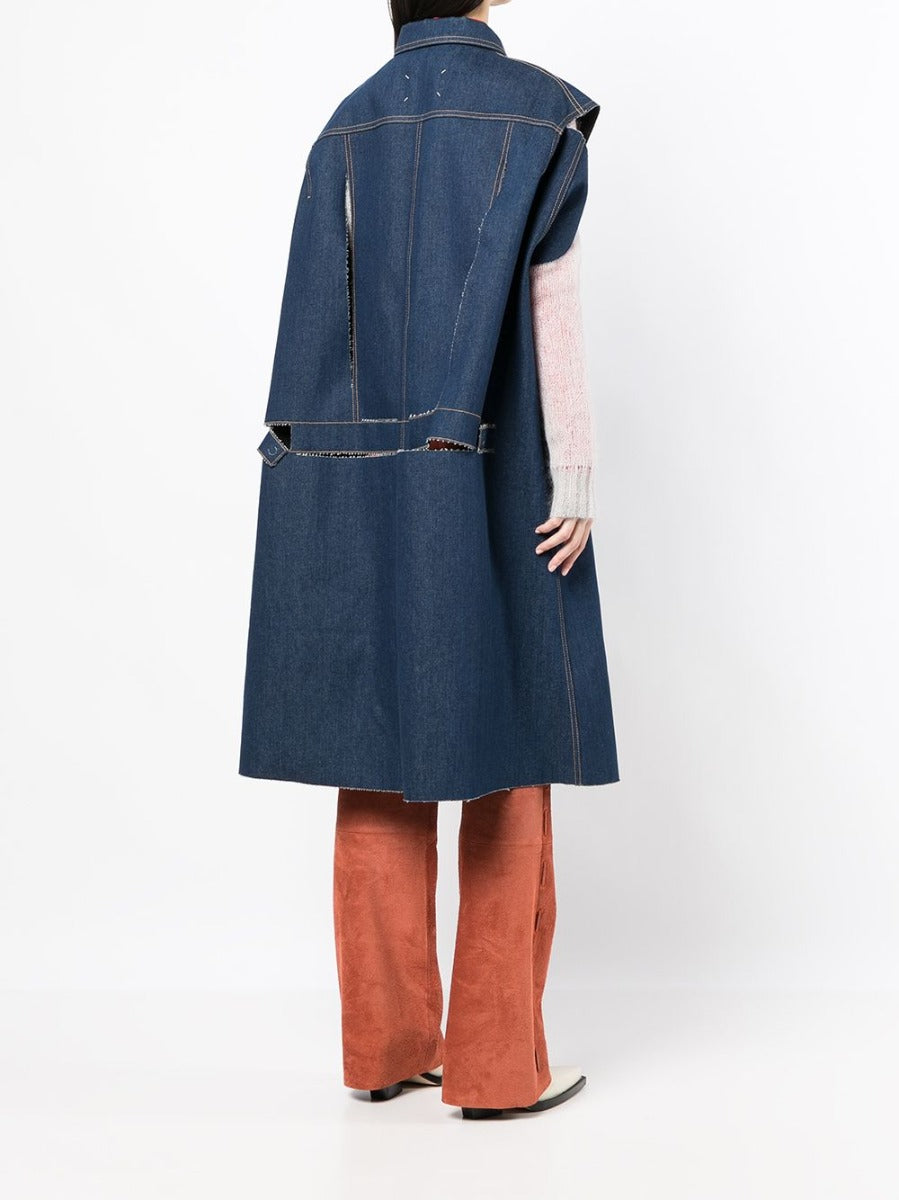 Décortiqué Denim Cape Coat - Rewind Vintage Affairs
