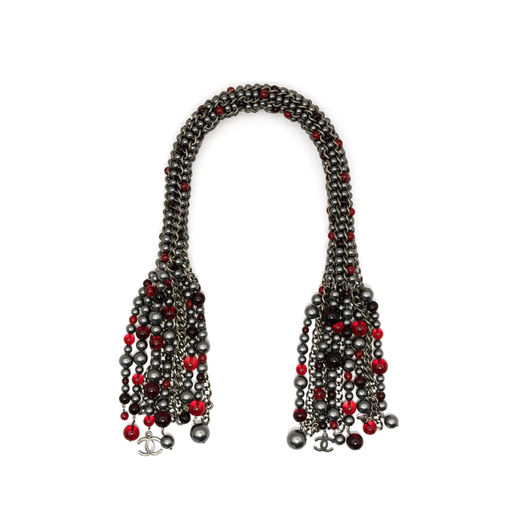 Chain-Link Beaded Necklace - Rewind Vintage Affairs