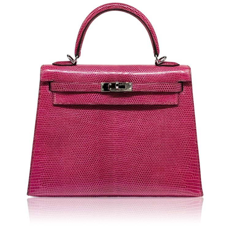 Hermès Fuchsia Exotic 25cm Kelly Bag