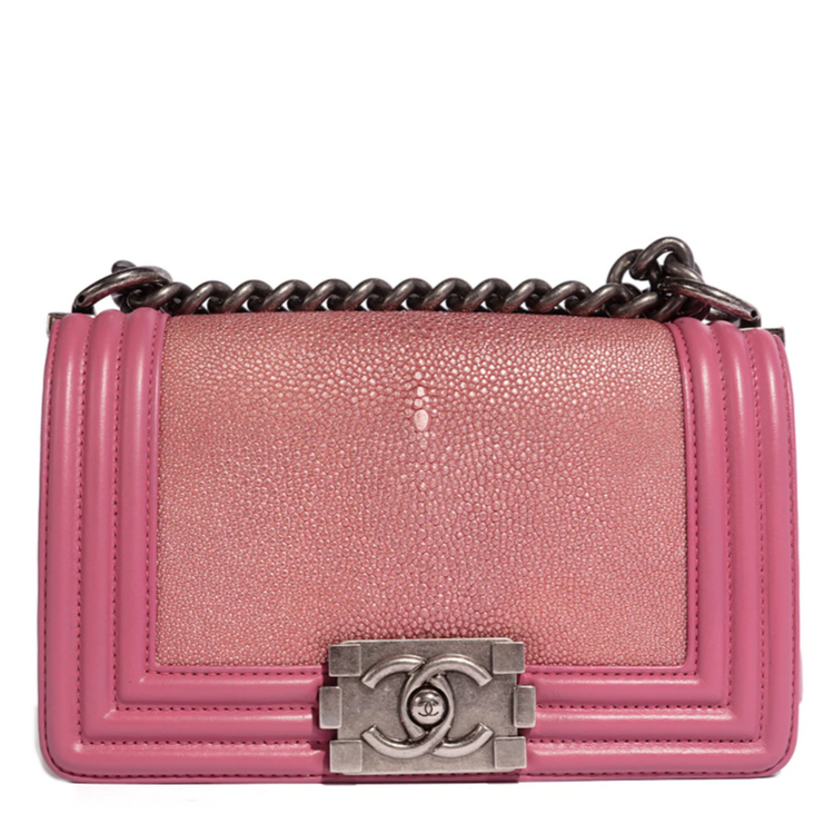 Pink Leather Le Boy Bag - Rewind Vintage Affairs