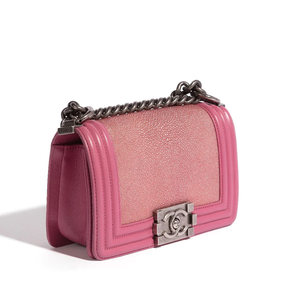 Pink Leather Le Boy Bag - Rewind Vintage Affairs