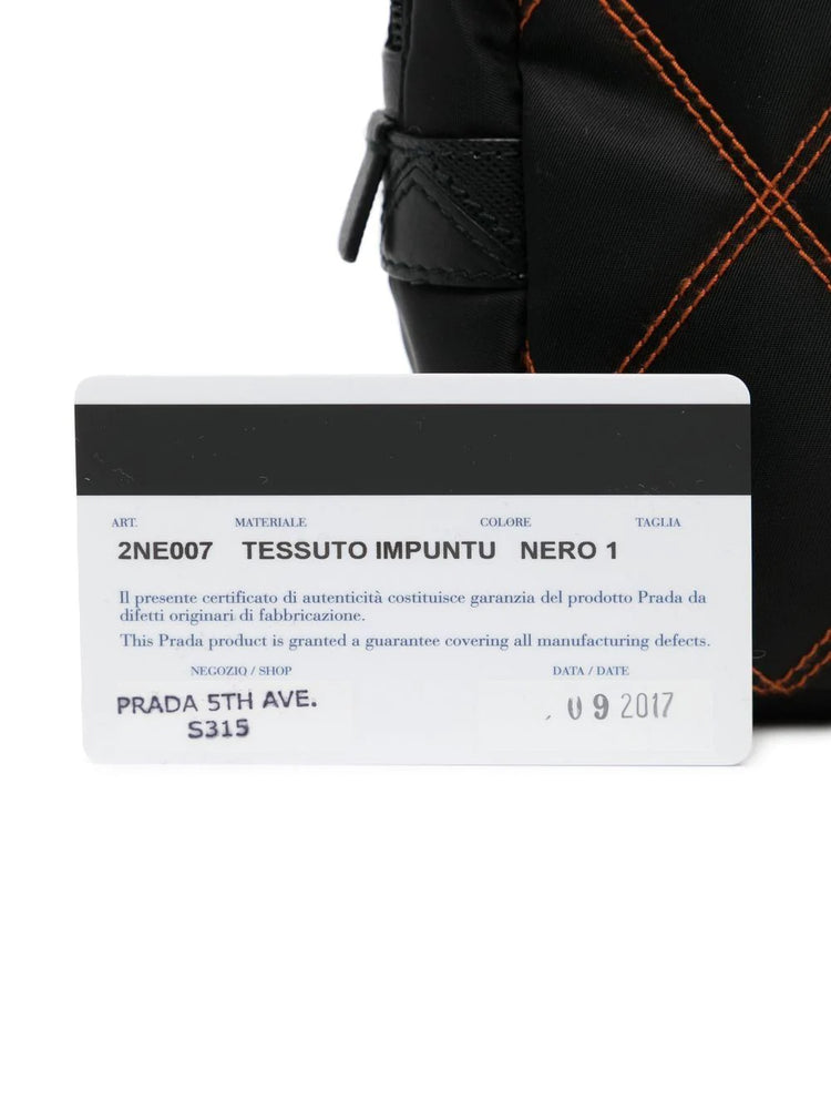 Nylon Black and Orange Pouch - Rewind Vintage Affairs