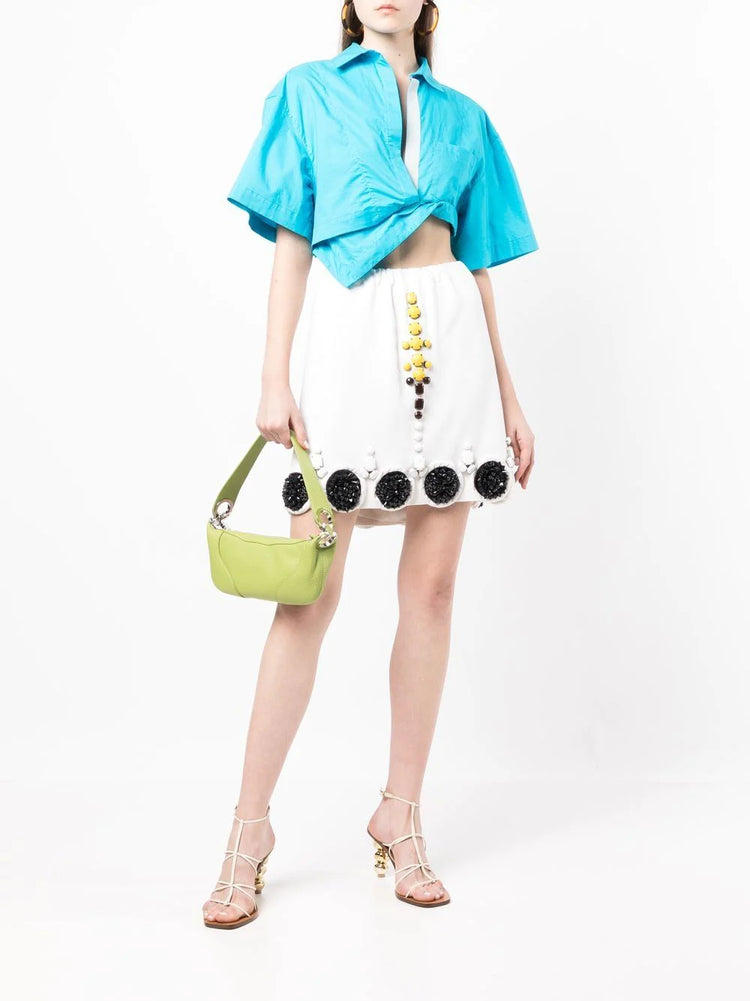 White Embellished Skirt - Rewind Vintage Affairs