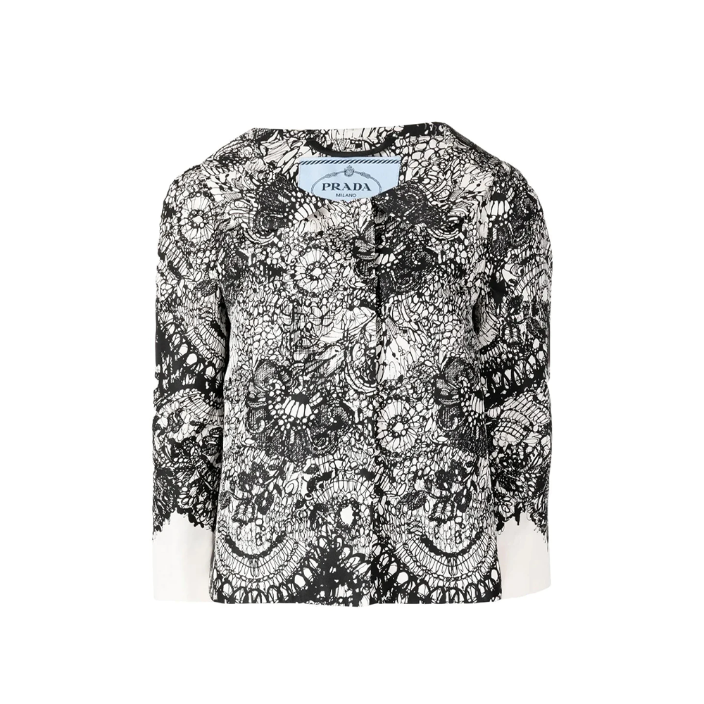 Floral Lace Patterned Jacket - Rewind Vintage Affairs