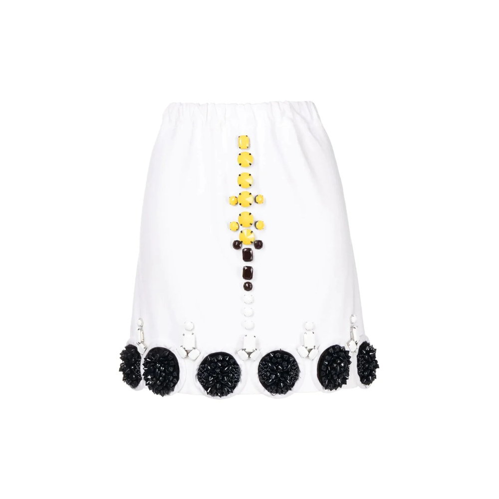 White Embellished Skirt - Rewind Vintage Affairs