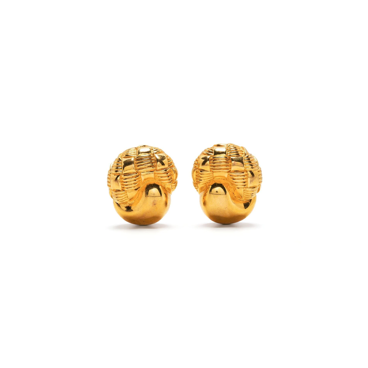 Gold Cornucopia clip-on earrings - Rewind Vintage Affairs