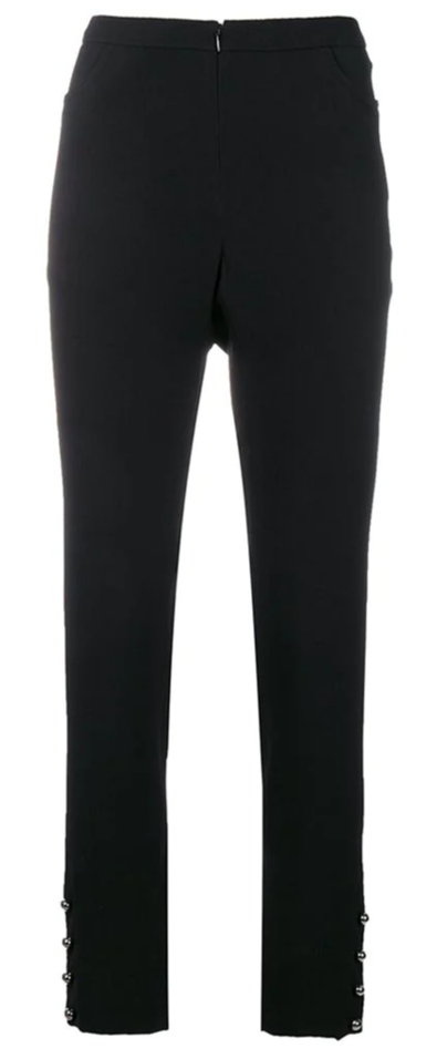 Black Silk Trousers - Rewind Vintage Affairs