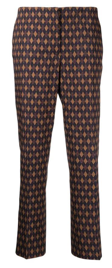 Diamond Print Trousers - Rewind Vintage Affairs