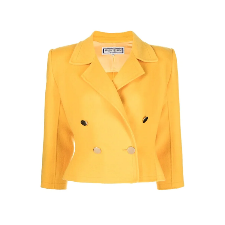 Yellow Wool Blazer - Rewind Vintage Affairs