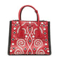 Embroidered Saffiano Twin Pocket Tote