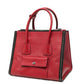 Embroidered Saffiano Twin Pocket Tote