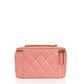 Quilted Leather Vanity Case Pink