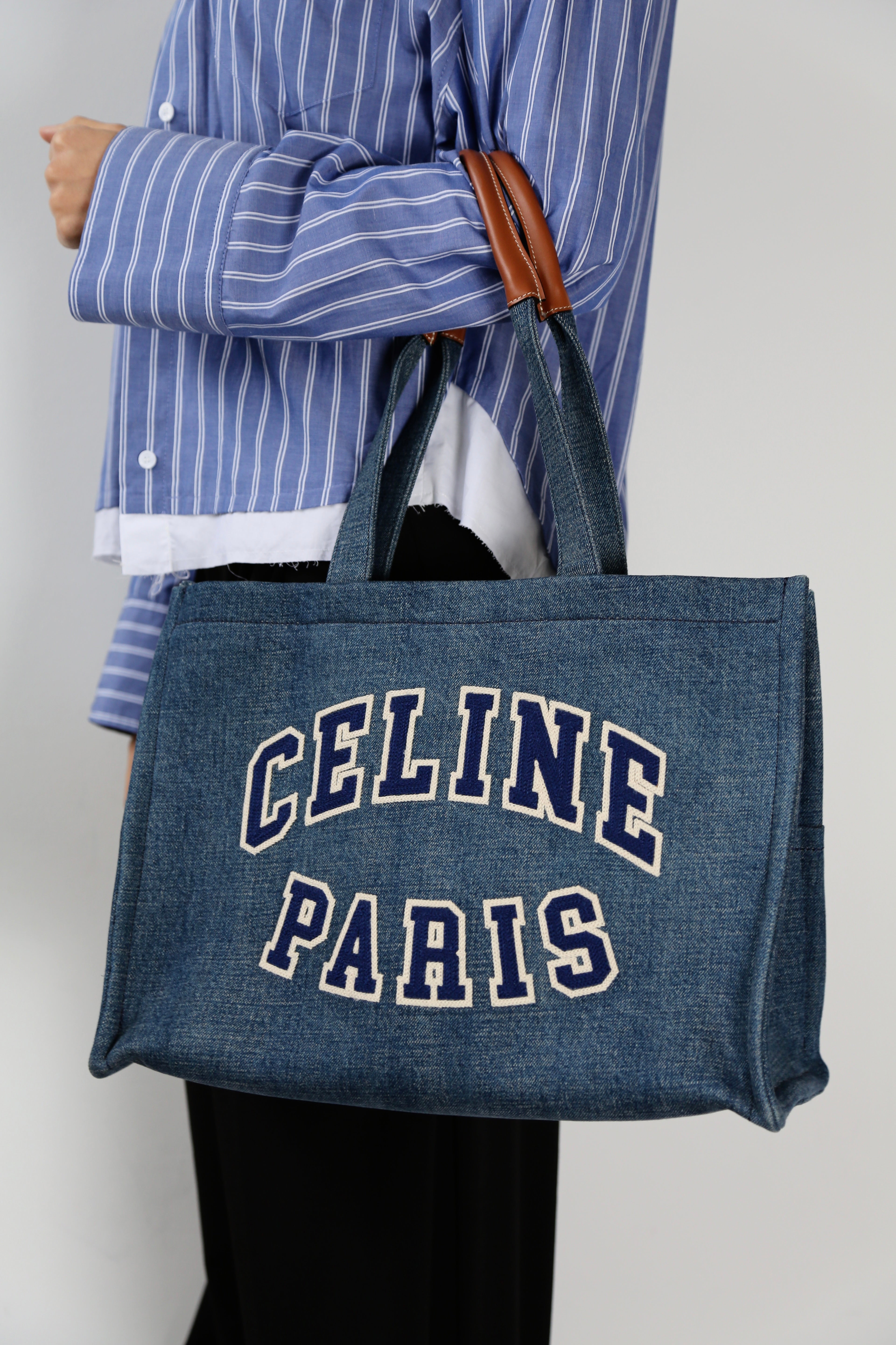 Cabas Denim Celine Paris Tote Bag Rewind Vintage Affairs