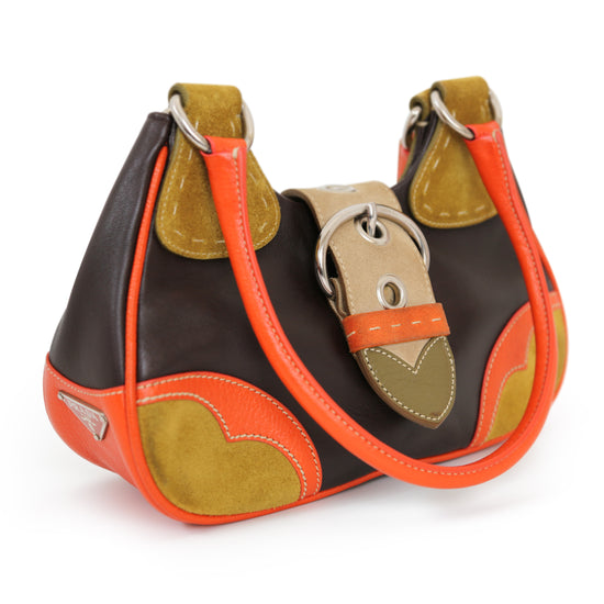 Moon Suede Colour Block Handbag