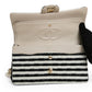 Coco Sailor Black and Cream Medium Double Flap Bag 2014