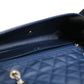 Lambskin Embroidered Camelia Navy Flap Bag