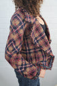 Tweed Jacket Plaid Pattern Brown Multi