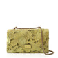 Valentino Yellow Leather Lace Cut-Out Girello Flap Bag