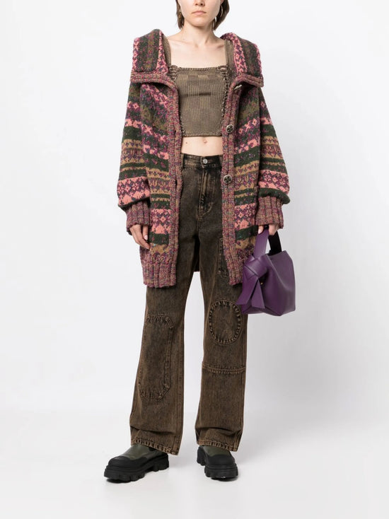 Intarsia Knit Cardigan