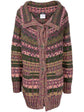 Knitted cardigan with a pattern on a white background